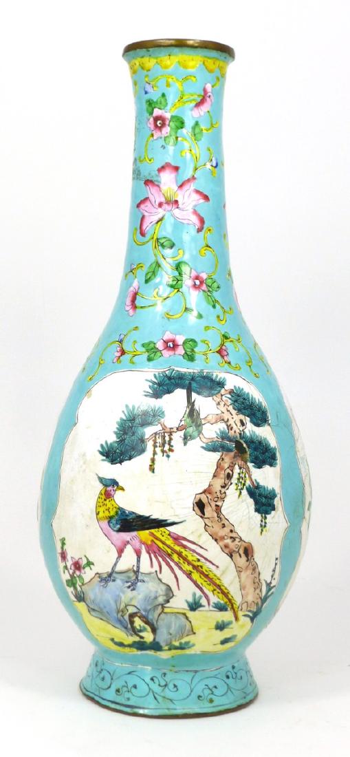 CHINESE CLOISONNE ENAMELED VASE (1 of 7)