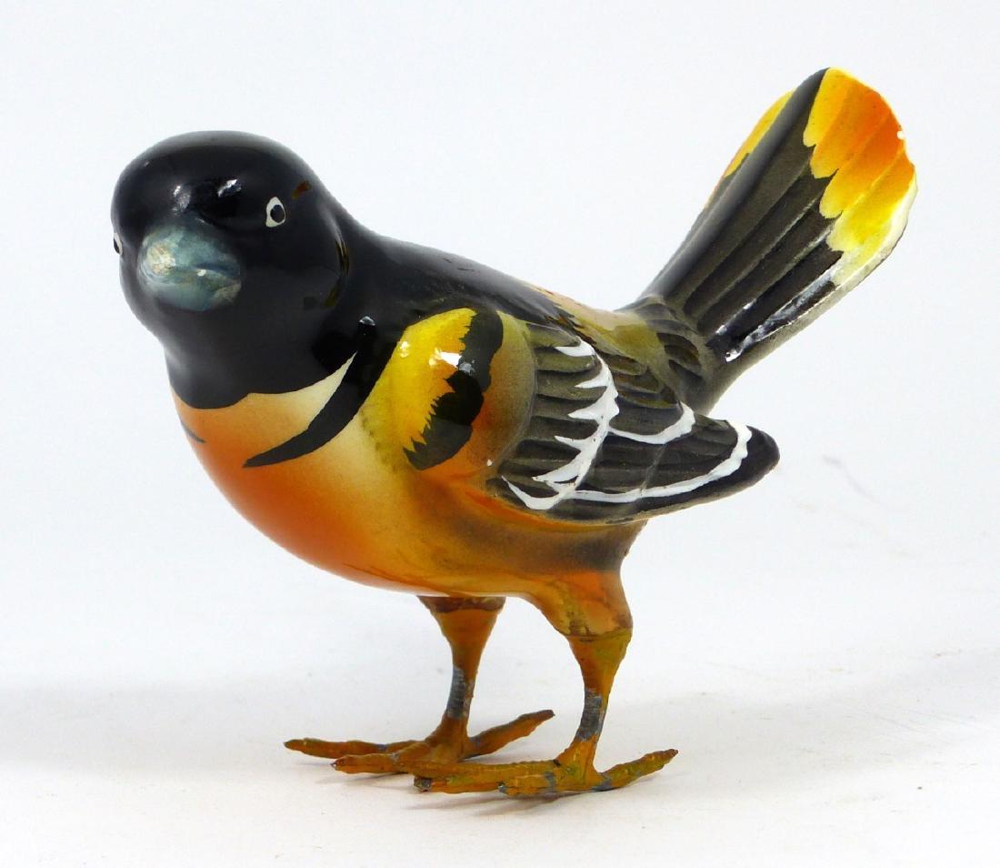 ENAMELED METAL BIRD FIGURE (1 of 6)