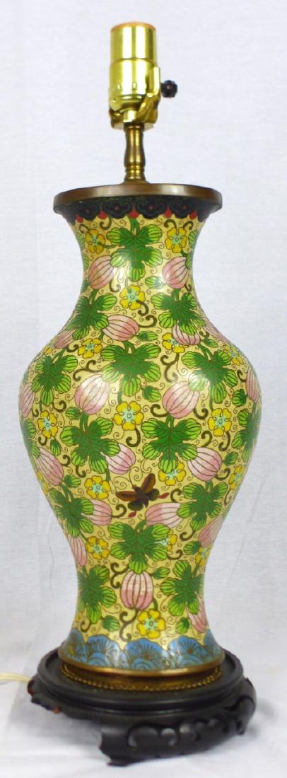 CHINESE CLOISONNE VASE LAMP (1 of 6)