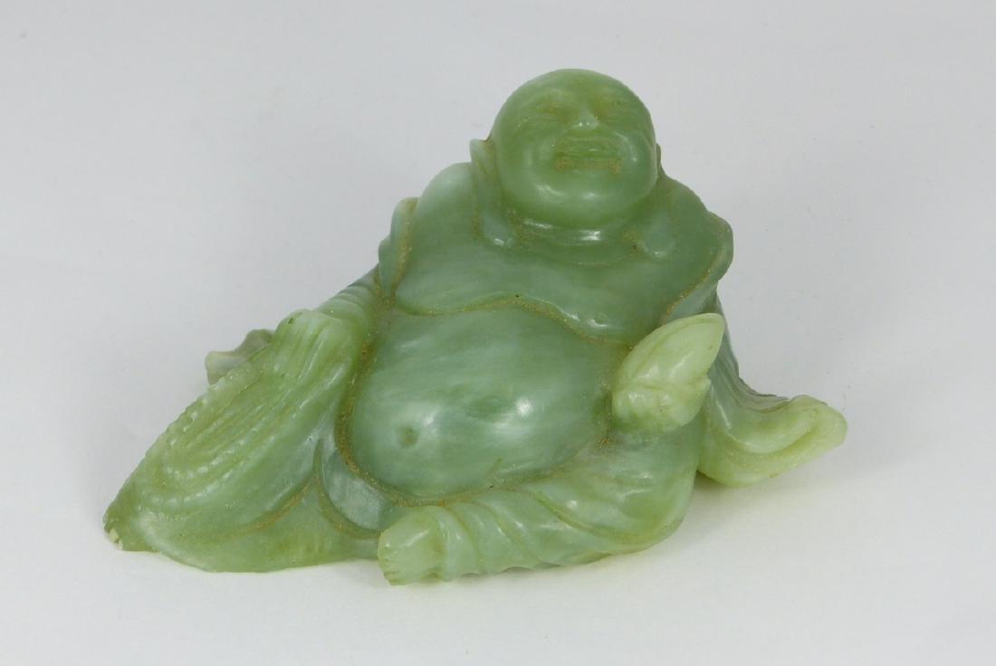 CHINESE SERPENTINE JADE HOTEI BUDDHA (1 of 5)