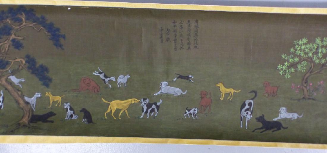 CHINESE SCROLL PAINTING OF DOGS (1 of 6)