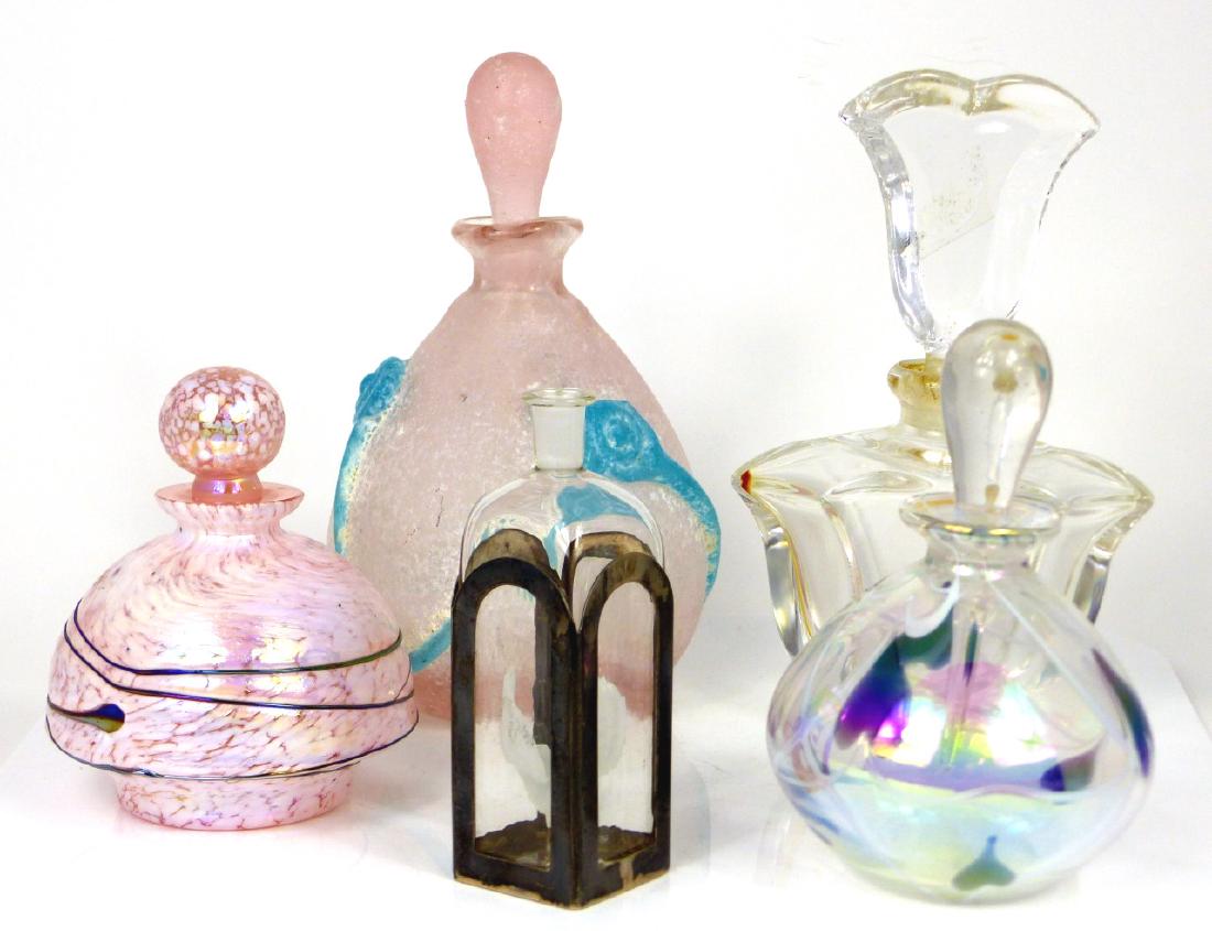 5pc GLASS PERFUME BOTTLES (1 of 10)