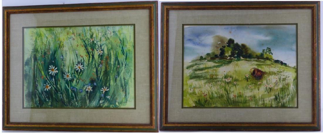 PR EWALD 'DAISIES IN A FIELD' WATERCOLOR PAINTINGS (1 of 10)