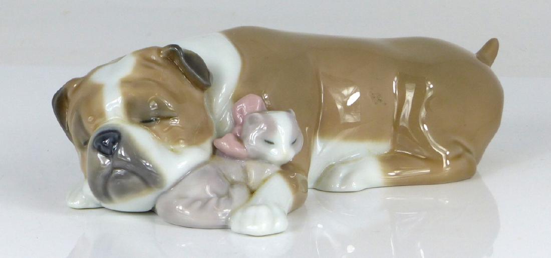 2pc LLADRO PORCELAIN FIGURINES BULLDOG & BABY (1 of 7)