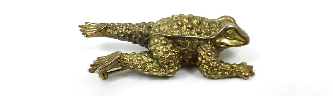 KIESELSTEIN CORD STERLING SILVER FROG BROOCH (1 of 6)