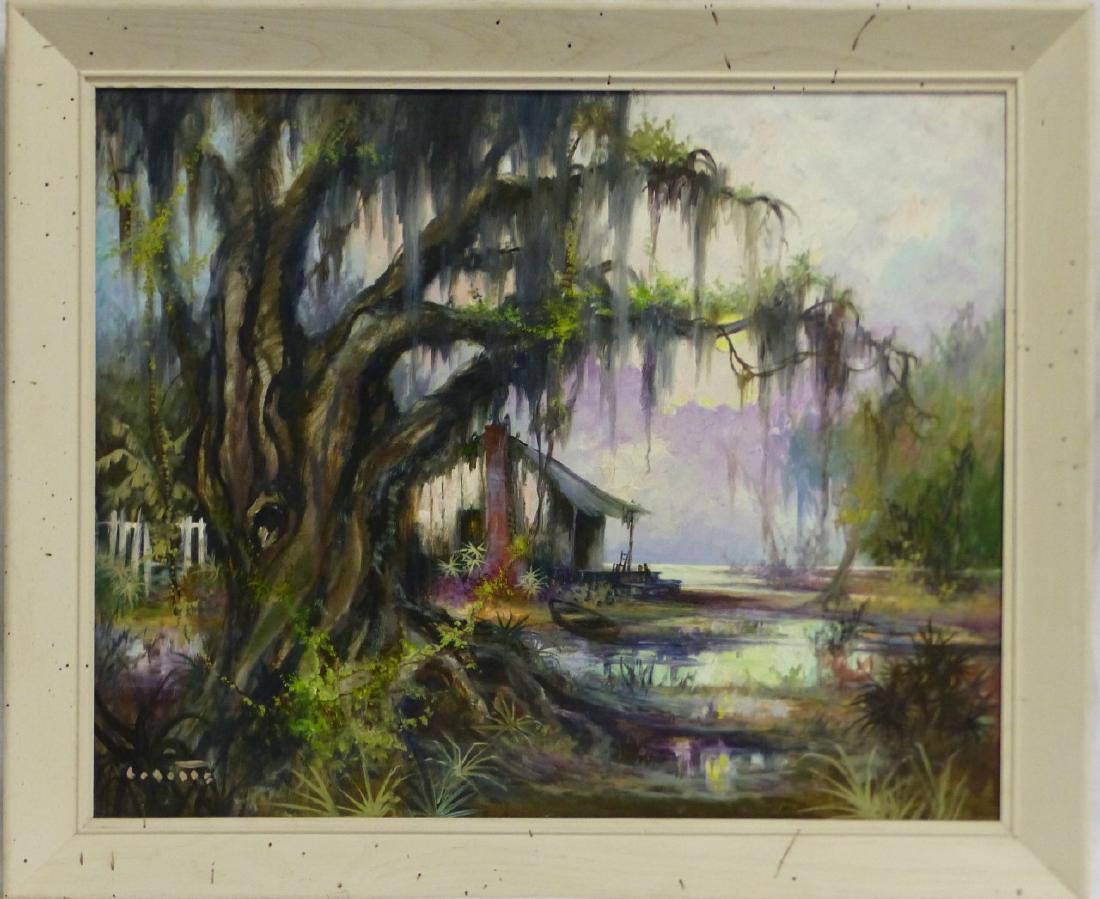 COLETTE POPE HELDNER 'SWAMP IDYL' OIL ON CANVAS (1 of 6)