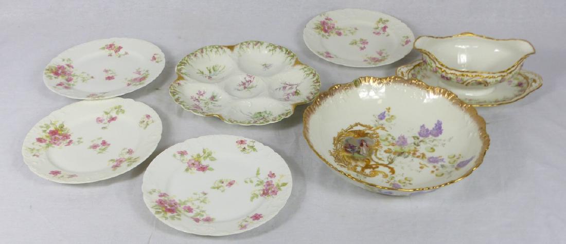 7pc LIMOGES PORCELAIN TABLE ITEMS (1 of 9)