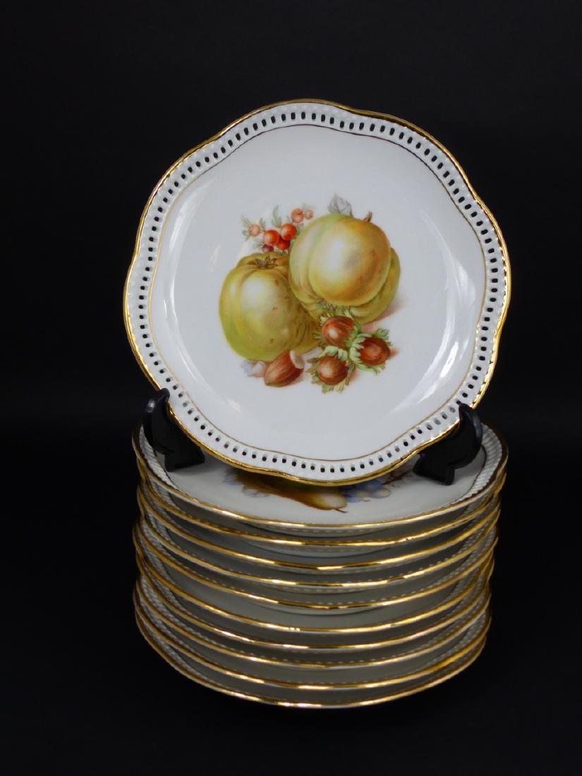 11pc SCHUMANN GERMAN PORCELAIN FRUIT PLATES (1 of 7)