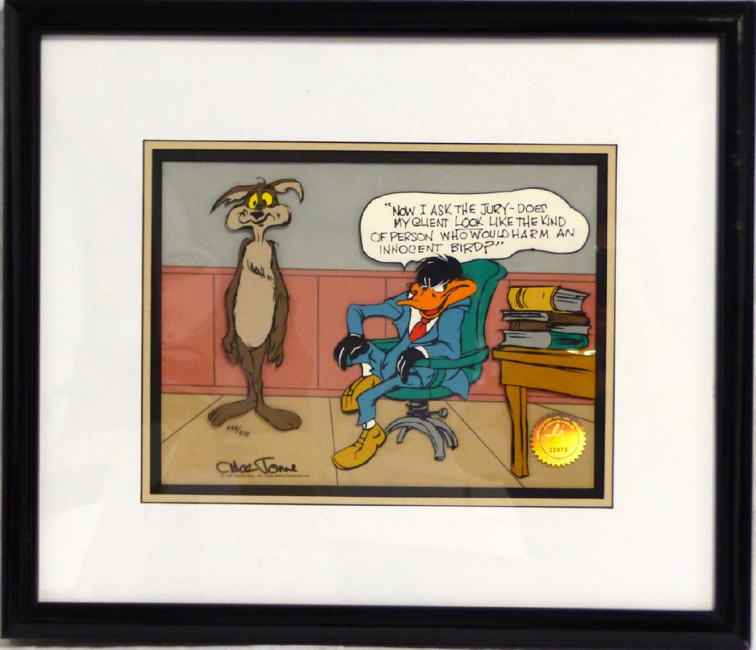 DAFFY DUCK & WILE E.COYOTE ANIMATION CEL SIGNED (1 of 6)