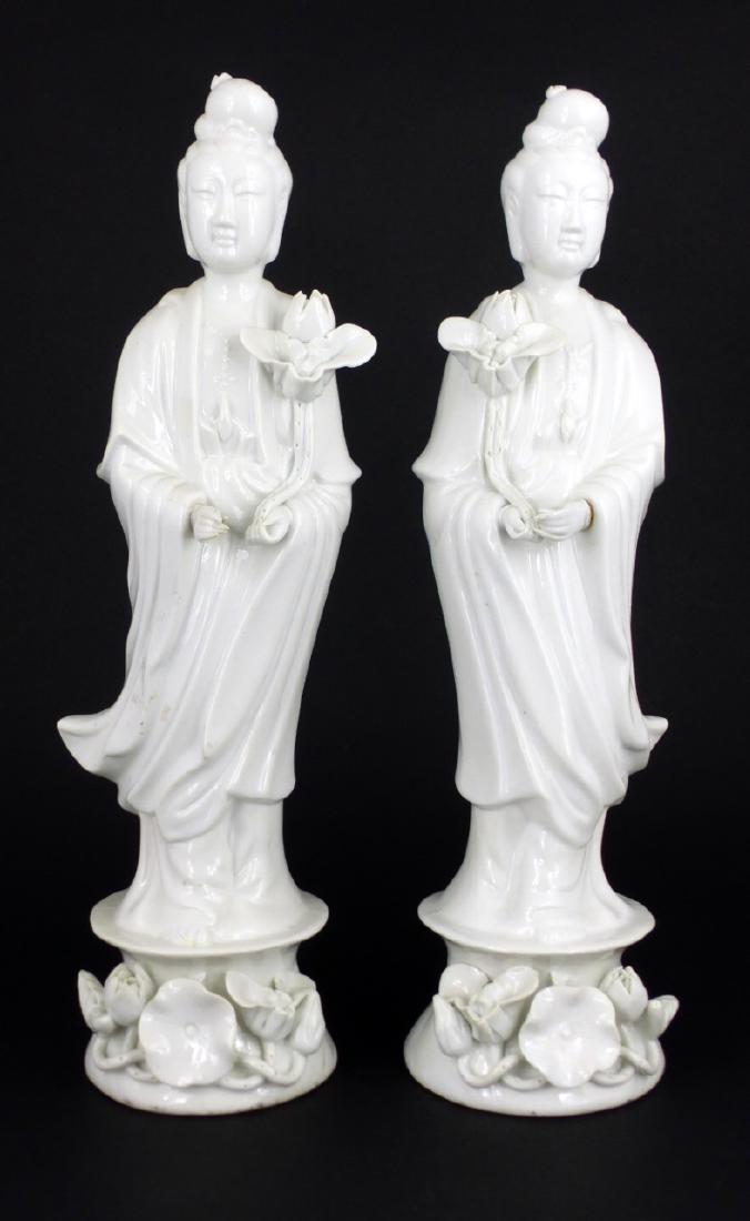 PR BLANC DE CHINE PORCELAIN GUAN YIN FIGURES (1 of 7)