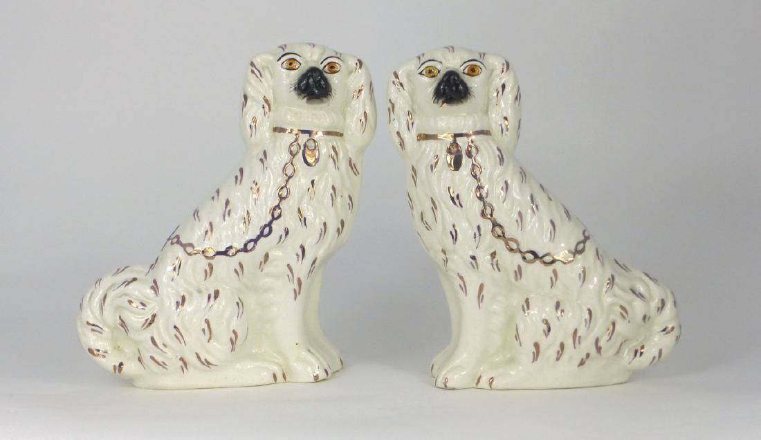 PR ENGLISH STAFFORDSHIRE STYLE CERAMIC DOGS (1 of 5)