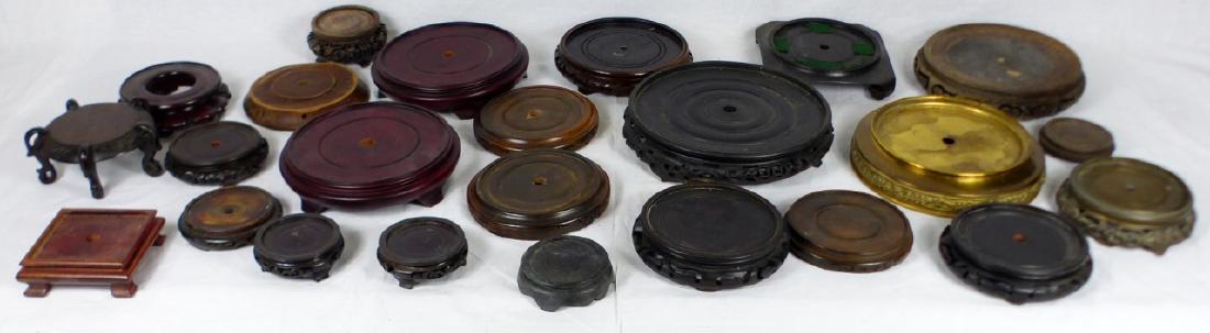 23pc CHINESE CARVED STANDS (1 of 5)