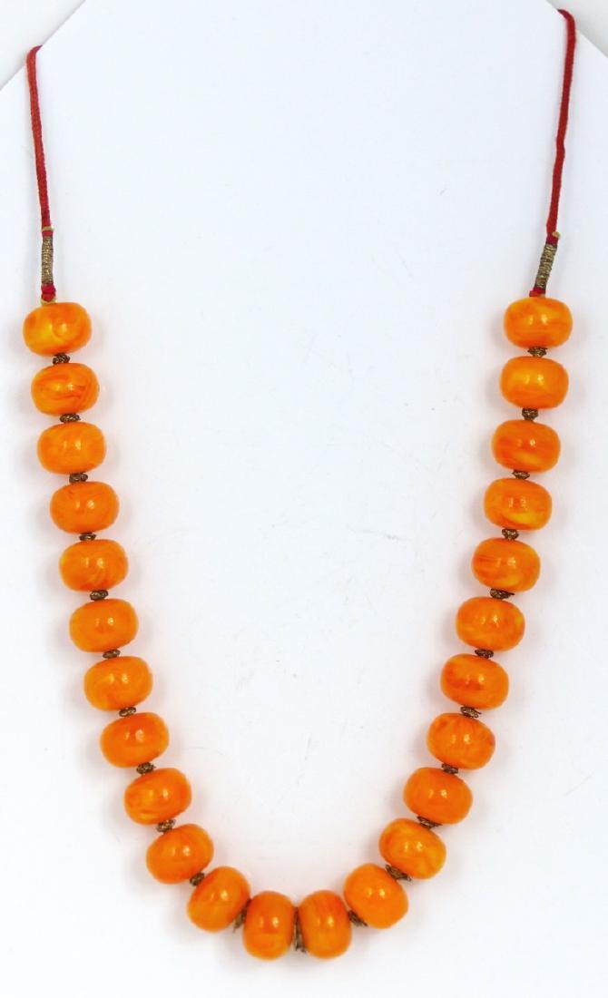 BUTTERSCOTCH AMBER BEADED NECKLACE (1 of 6)