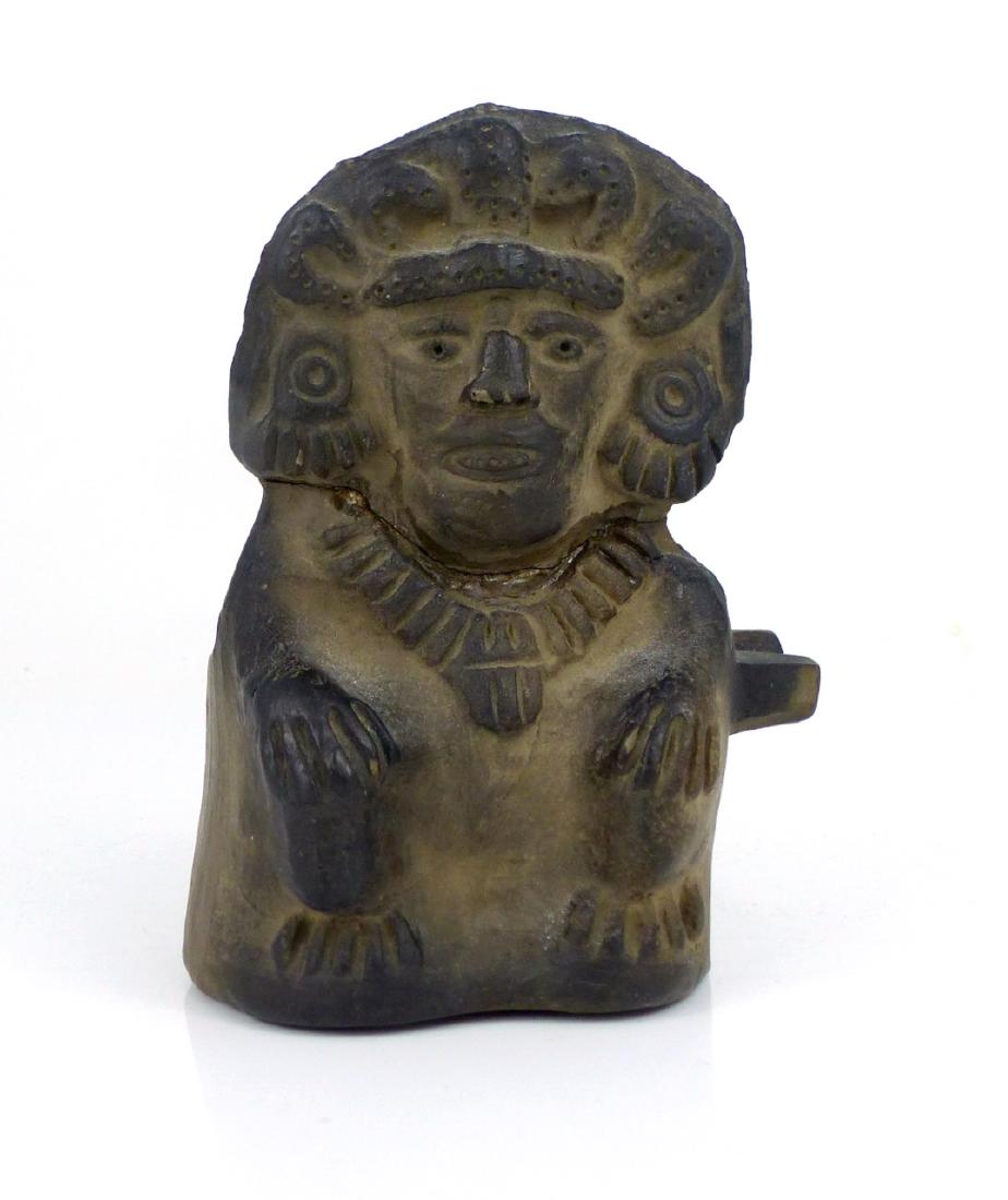 PRE-COLUMBIAN STYLE FIGURAL POTTERY VESSEL (1 of 8)