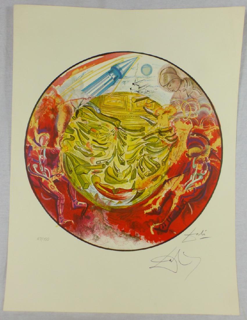 SALVADOR DALI 'ASTRONAUTS' LITHOGRAPH SIGNED (1 of 4)