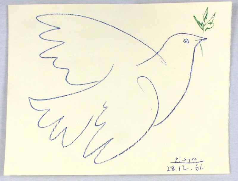 PABLO PICASSO 'COLOMBE BLEUE' LITHOGRAPH (1 of 4)