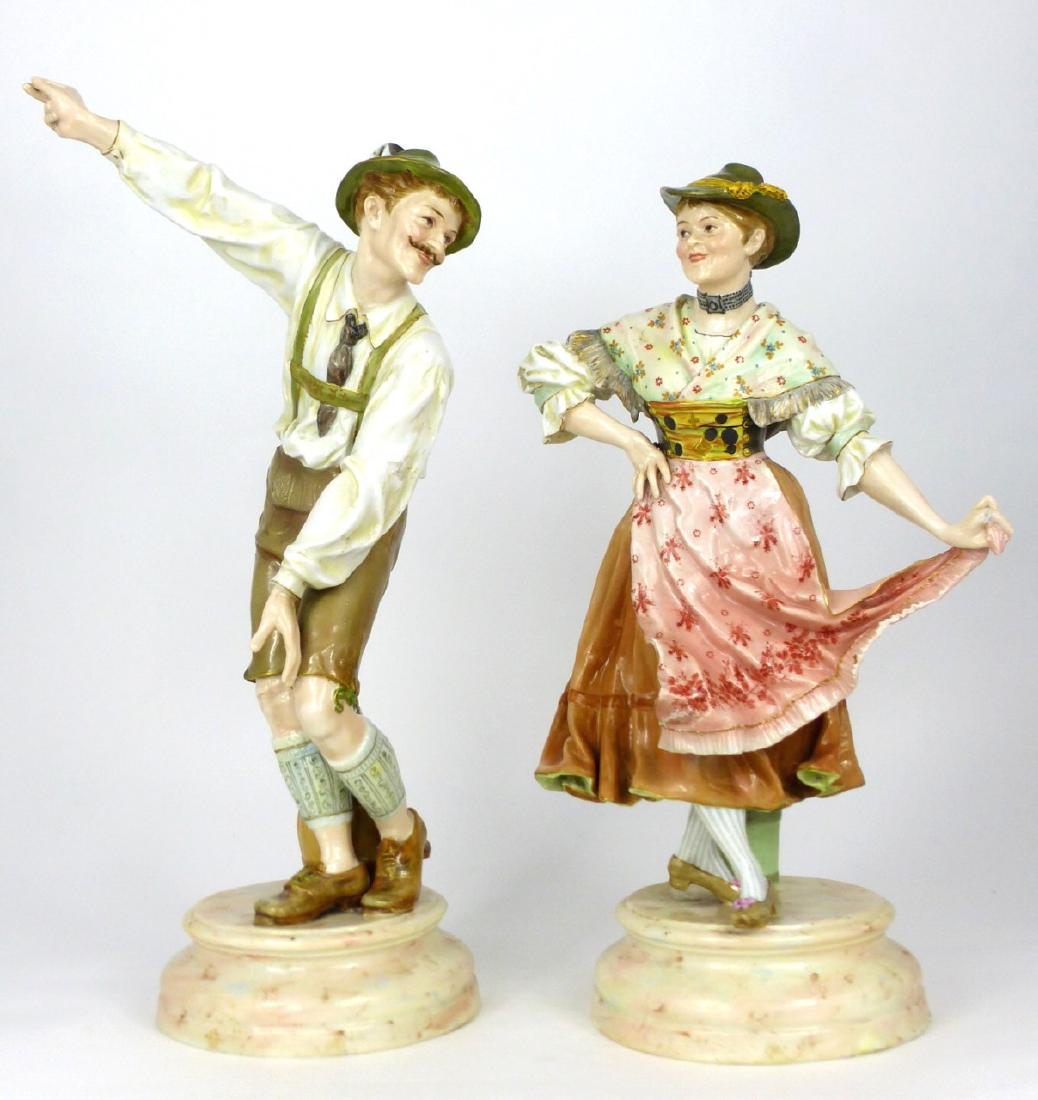 PR GERMAN PORCELAIN FIGURINES OF DANCERS (1 of 10)