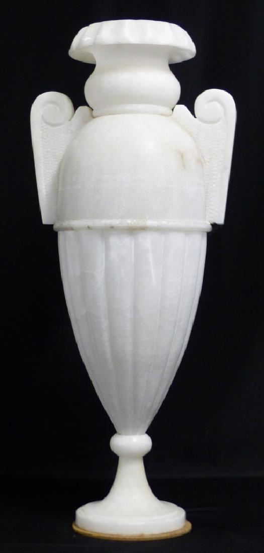 LARGE ALABASTER HANDLED URN 33" (1 of 10)