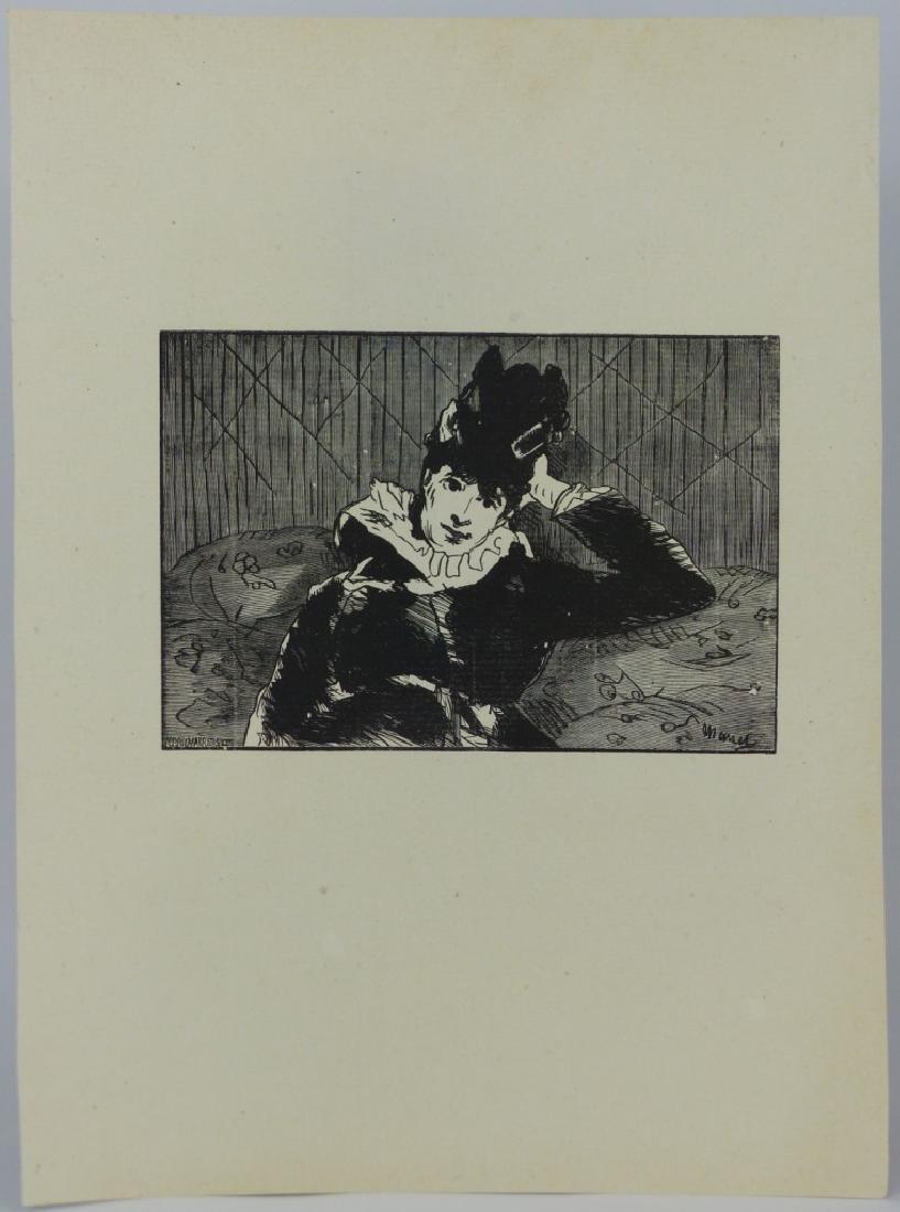 EDUOARD MANET 'LA PARISIENNE' WOOD ENGRAVING (1 of 5)