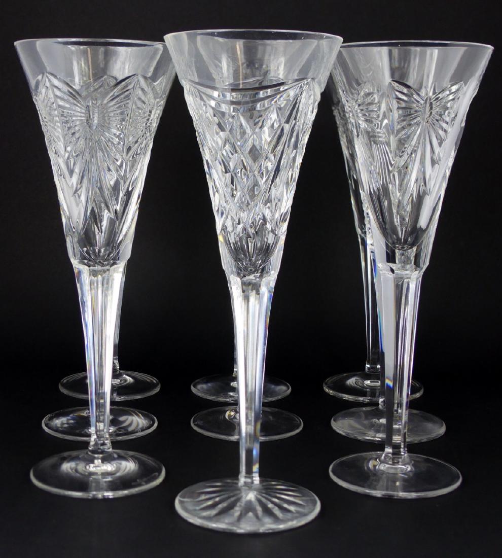 9pc WATERFORD MILLENIUM SERIES FLUTED CHAMPAGNES (1 of 9)