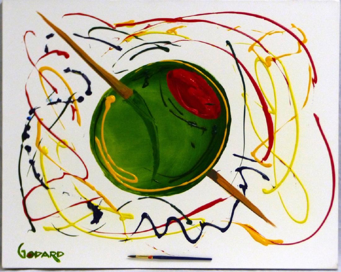 MICHAEL GODARD 'OLIVE' ACRYLIC ON CANVAS (1 of 5)