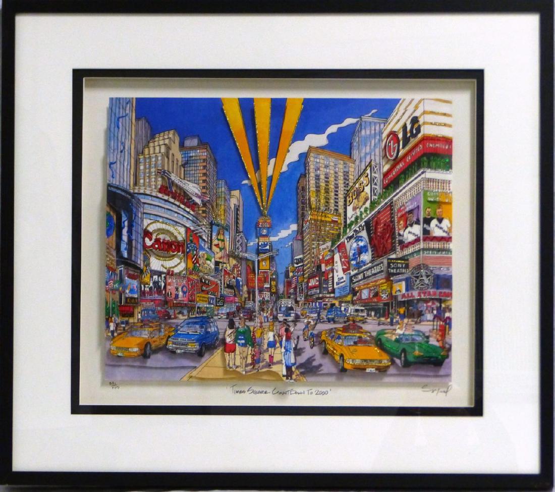 STEPHEN SZYNAL 'TIMES SQUARE 2000' 3D SERIGRAPH (1 of 9)