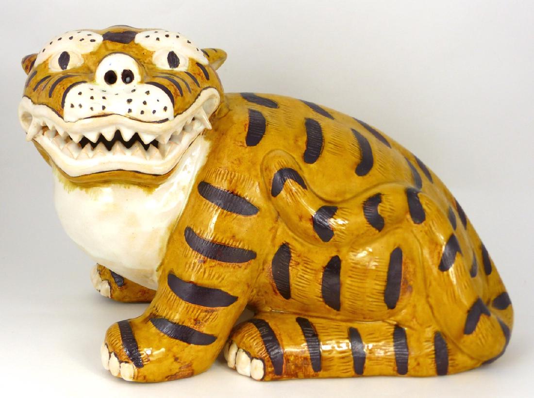 GUMPS JAPANESE TIGER CERAMIC SCULPTURE (1 of 5)