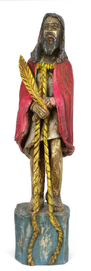 CARVED WOOD SANTOS FIGURE (1 of 6)