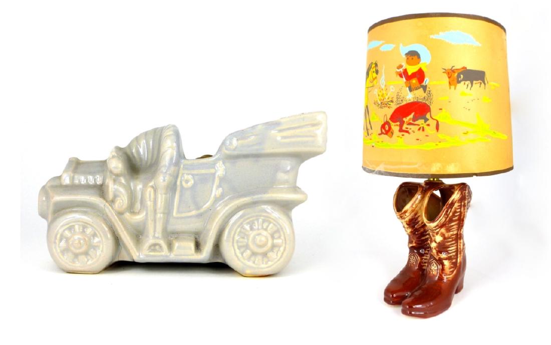 2pc MCCOY POTTERY LAMPS WESTERN BOOTS & CAR (1 of 11)