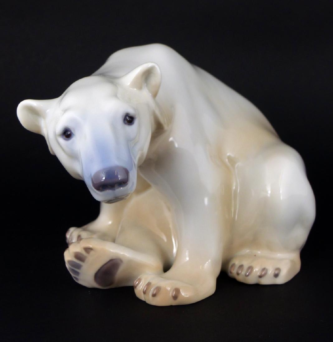BING & GRONDAHL PORCELAIN POLAR BEAR FIGURINE (1 of 5)
