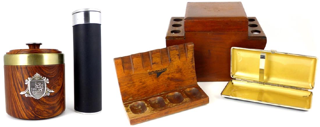 5pc SMOKING ACCESSORIES HUMIDORS & PIPE STAND (1 of 14)