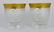 4pc MOSER OLD FASHIONED GILT CRYSTAL TUMBLERS - 4