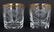 4pc MOSER OLD FASHIONED GILT CRYSTAL TUMBLERS - 5
