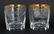 4pc MOSER OLD FASHIONED GILT CRYSTAL TUMBLERS - 7