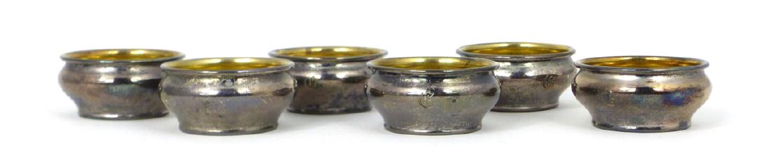 6pc GORHAM STERLING SILVER SALT CELLARS (1 of 5)