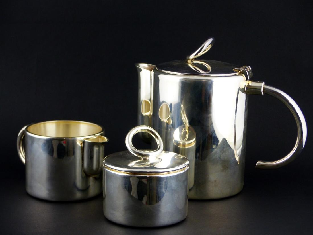 3pc CHRISTOFLE SILVER PLATED 'VERTIGO' TEA SET (1 of 8)