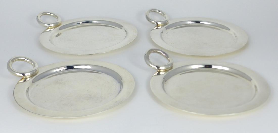 4pc CHRISTOFLE SILVER PLATED 'VERTIGO' COASTERS (1 of 6)