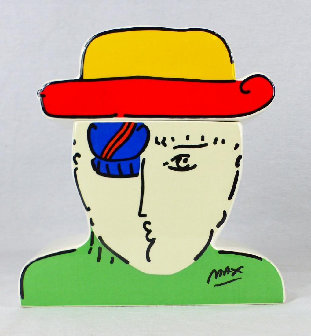 PETER MAX 'ZERO MAN' CERAMIC COOKIE JAR (1 of 5)