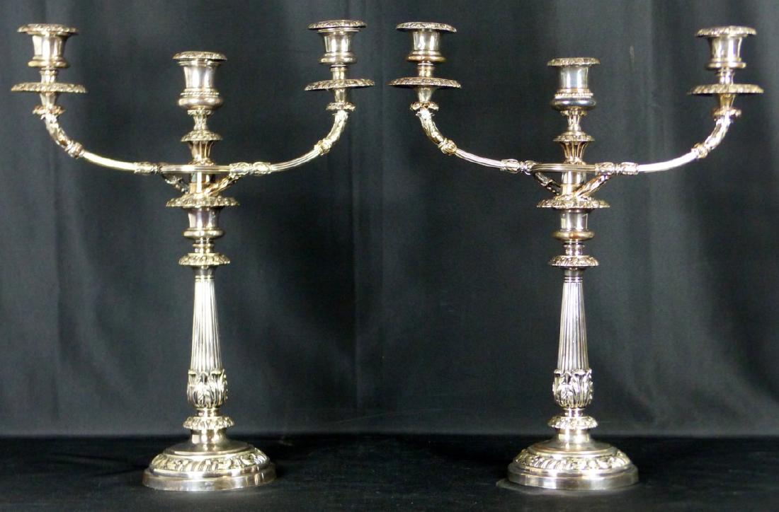 PR BOULTON OLD SHEFFIELD PLATE 3-ARM CANDELABRA (1 of 7)