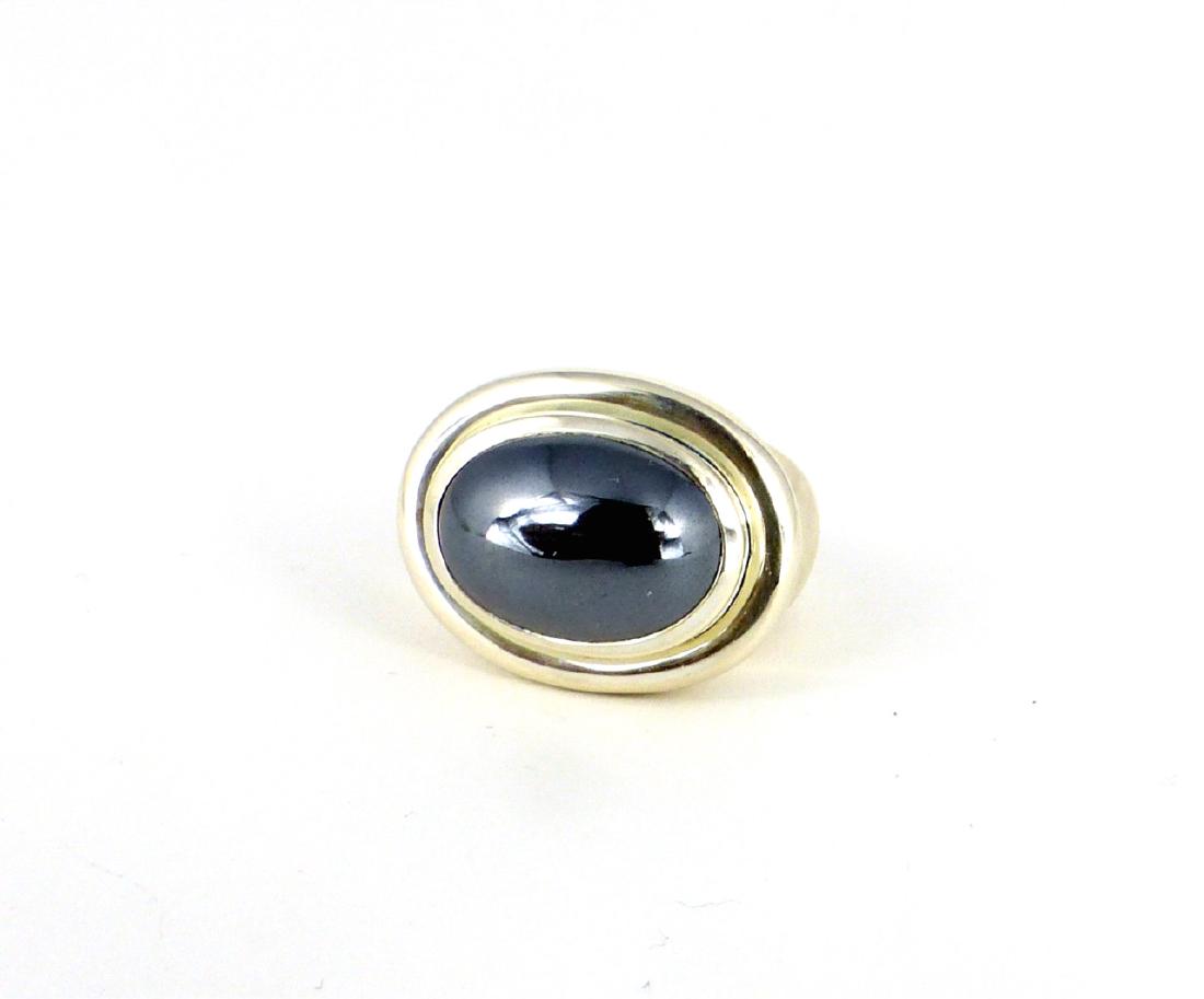 PALOMA PICASSO TIFFANY STERLING HEMATITE RING (1 of 6)