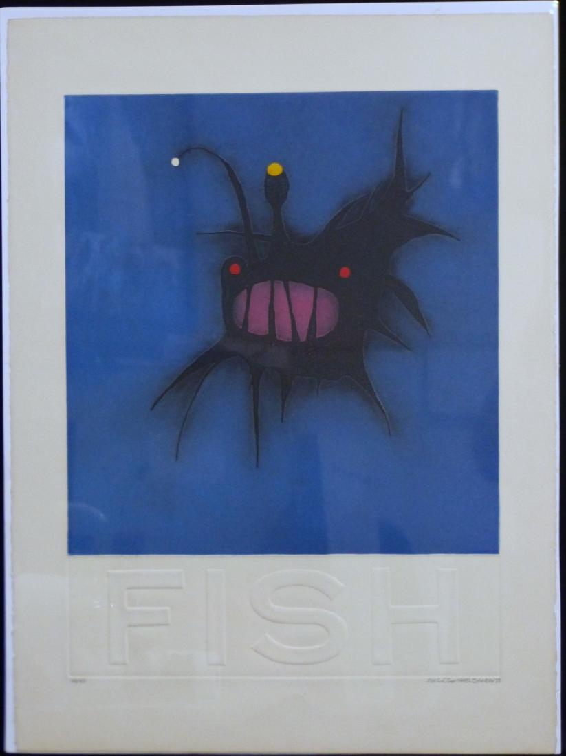SERGIO GONZALES-TORNERO 'FISH' AQUATINT ETCHING (1 of 4)