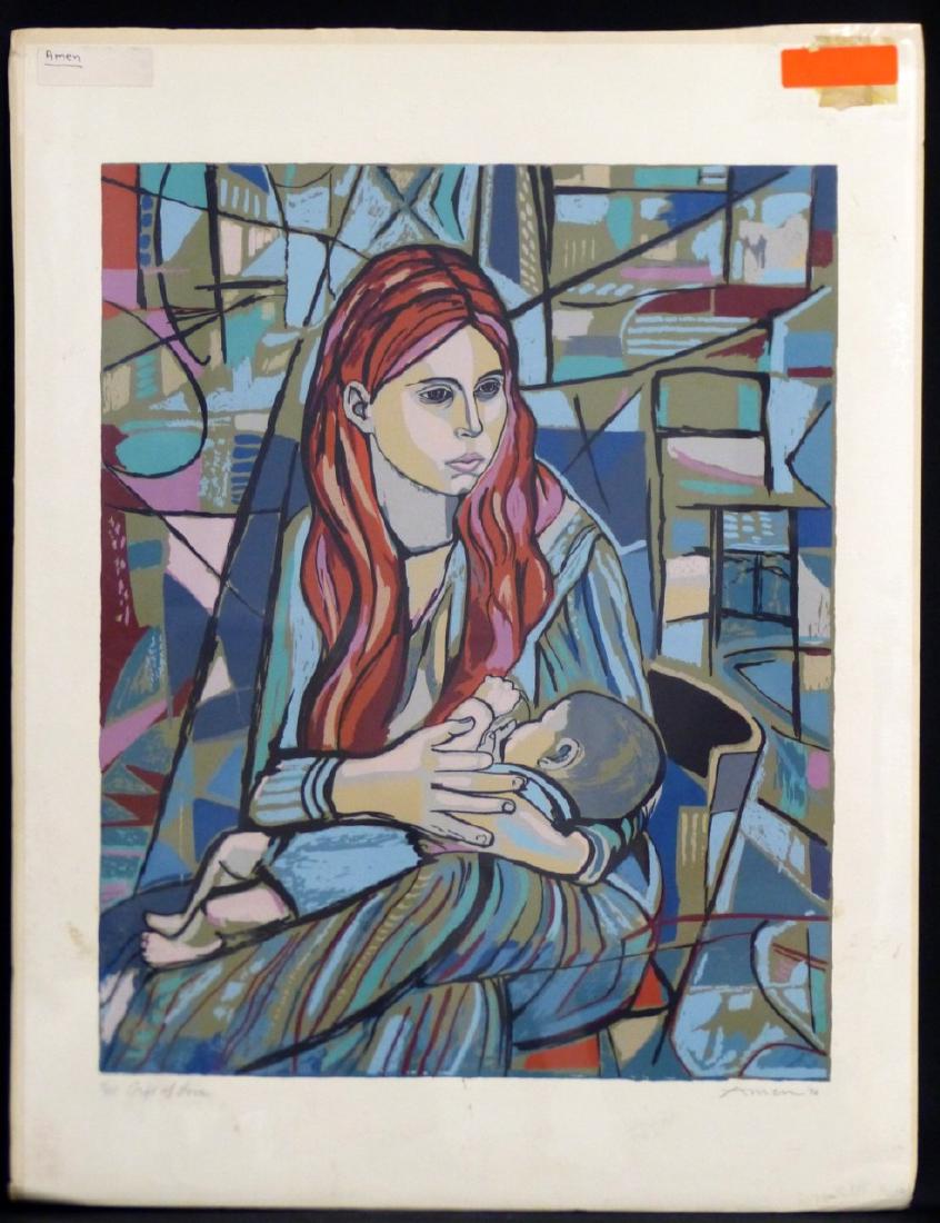 IRVING AMEN 'GIFT OF LOVE' SERIGRAPH (1 of 4)