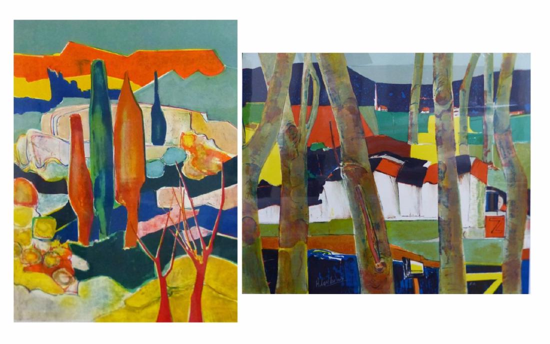 2pc RENE COUTURIER LITHOGRAPHS (1 of 9)