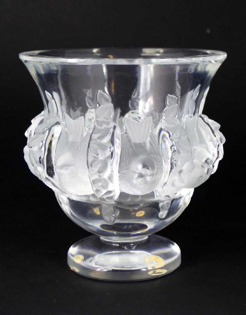LALIQUE CRYSTAL 'DAMPIERRE' VASE (1 of 6)
