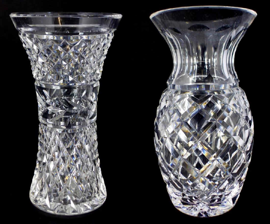 2pc WATERFORD CUT CRYSTAL VASES (1 of 7)
