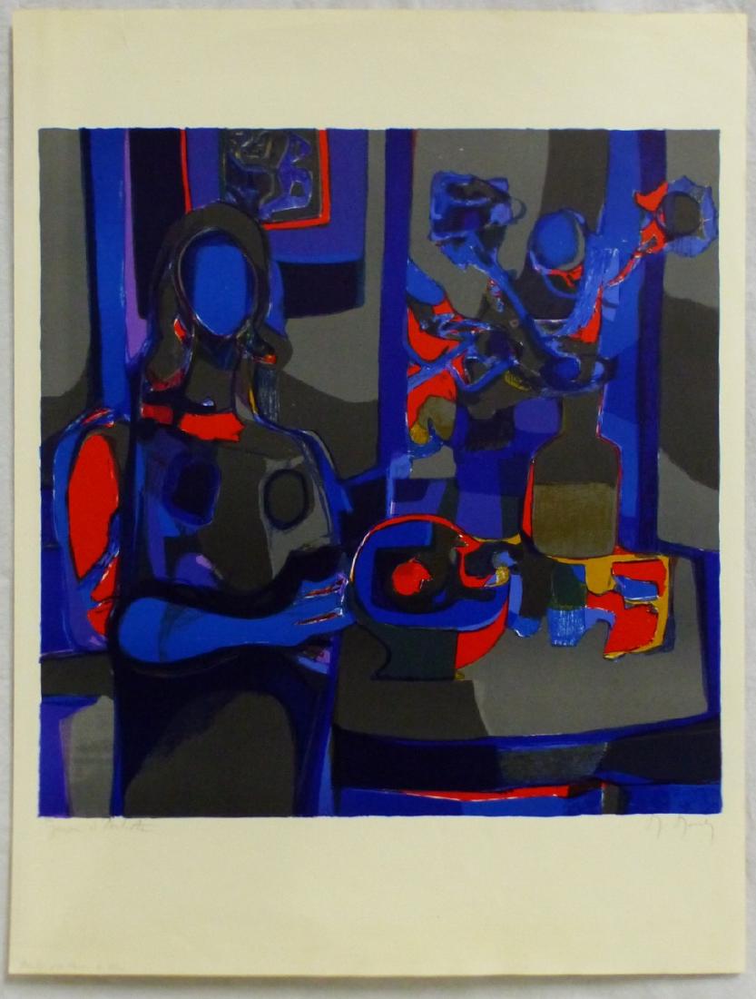MARCEL MOULY 'FEMME EN BLEU' LITHOGRAPH (1 of 4)