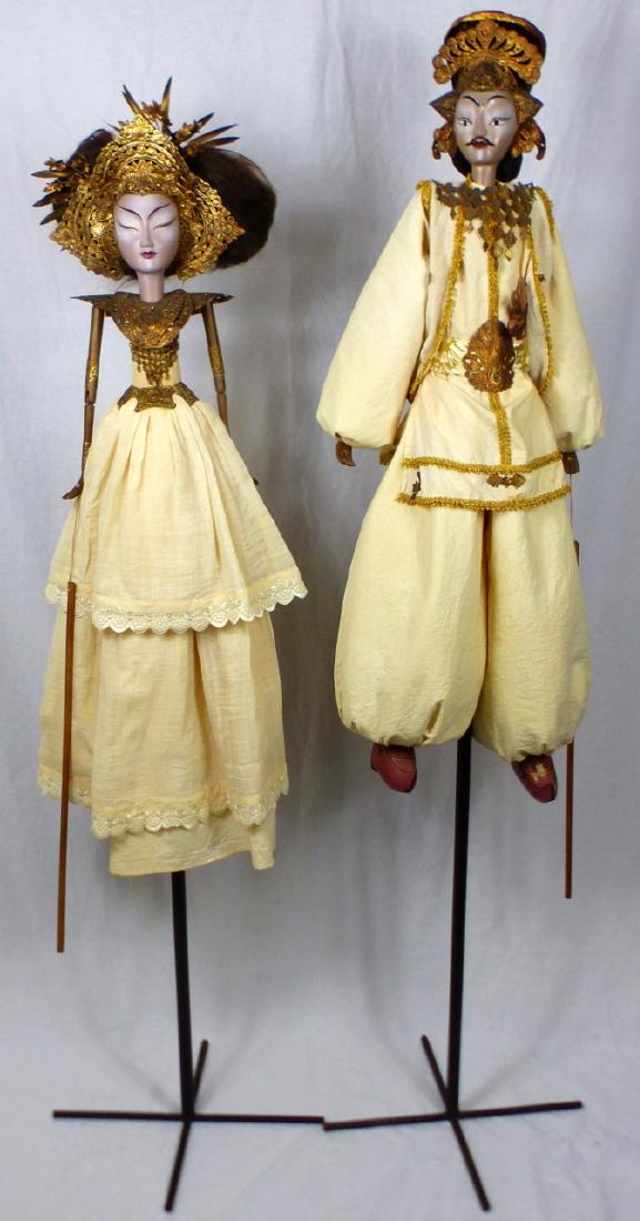 PR LARGE BALINESE HAND CARVED & PAINTED PUPPETS (1 of 8)