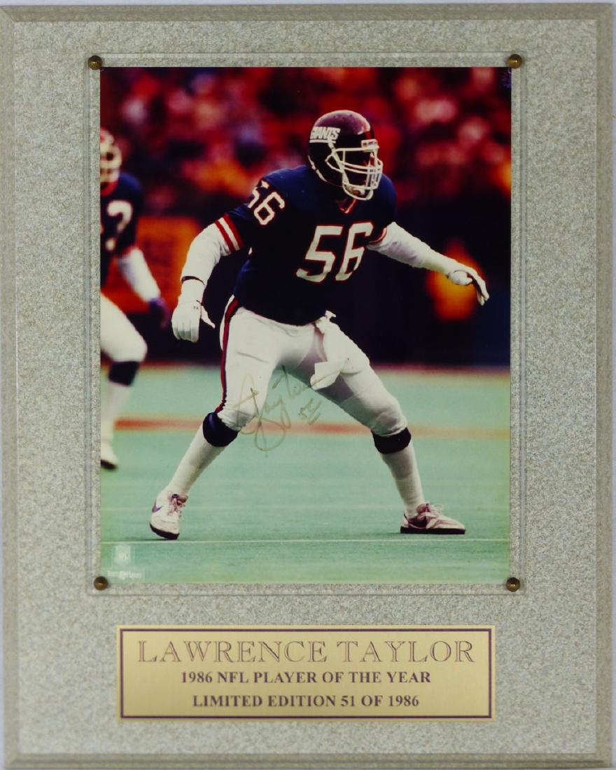 LAWRENCE TAYLOR AUTOGRAPHED PHOTO w COA (1 of 5)
