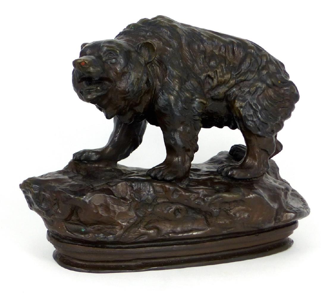 PIERRE NICOLAS TOURGUENEFF BRONZE BEAR SCULPTURE (1 of 9)