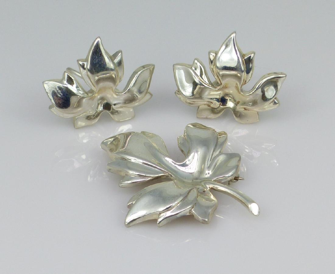 3pc TIFFANY & CO STERLING SILVER LEAF SUITE (1 of 5)